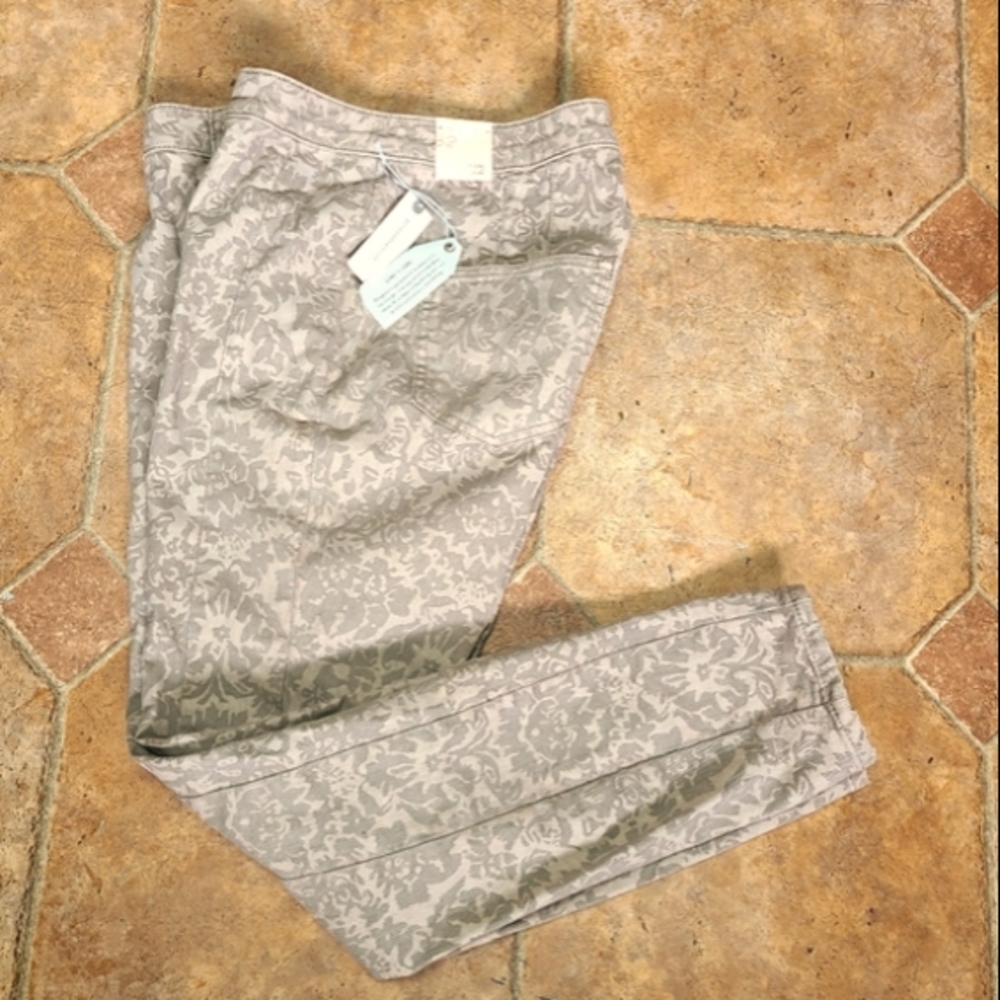 Anthropologie High Rise Jacquard Denim Legging